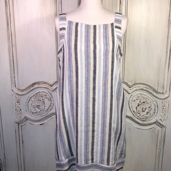 Sharagano Petite 55% Linen 45% Rayon Fully Lined Coastal Grandma Sheath Dress - Picture 1 of 12